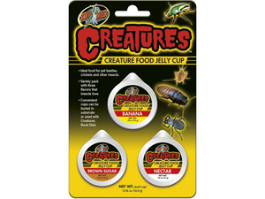 Creatures Food Jelly Cup 3 pc - Zoo Med
