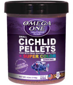 Cichlid Pellet Small Sinking 8 oz - Omega One Cichlid Pellet Small Sinking 8 oz - Omega One
