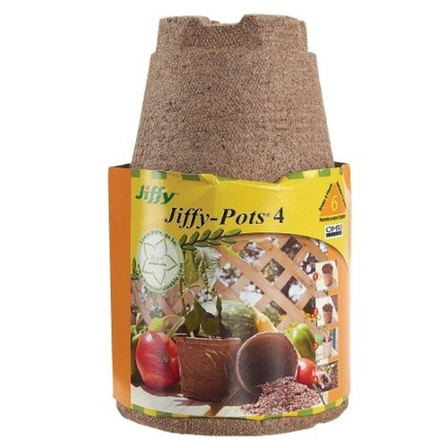 Jiffy-Pots 4" Round 6 pk - Jiffy Jiffy-Pots 4" Round 6 pk - Jiffy