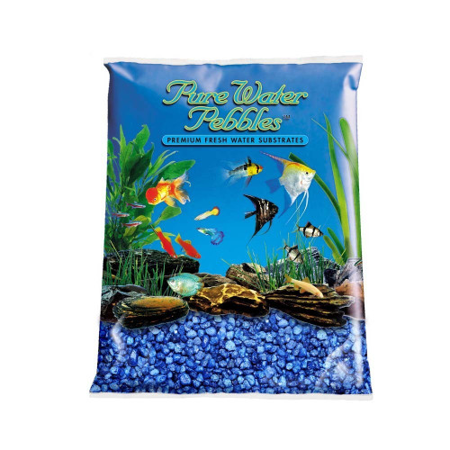 Pure Water Pebbles Premium Fresh Water Substrates Blue 5 lb