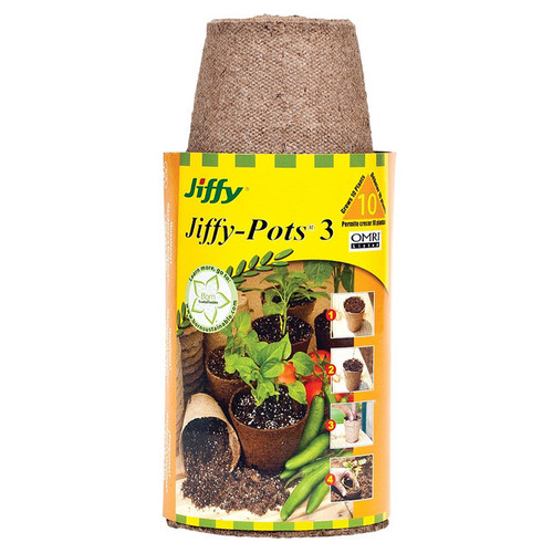 Jiffy-Pots 3" Round 10 pk - Jiffy Jiffy-Pots 3" Round 10 pk - Jiffy