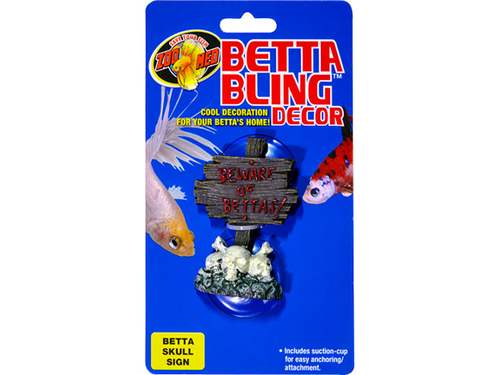 Betta Bling Decor Skull Sign - Zoo Med Betta Bling Decor Skull Sign - Zoo Med