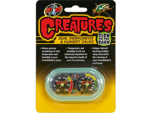 Creatures Dual Thermometer & Humidity Gauge - Zoo Med Creatures Dual Thermometer & Humidity Gauge - Zoo Med