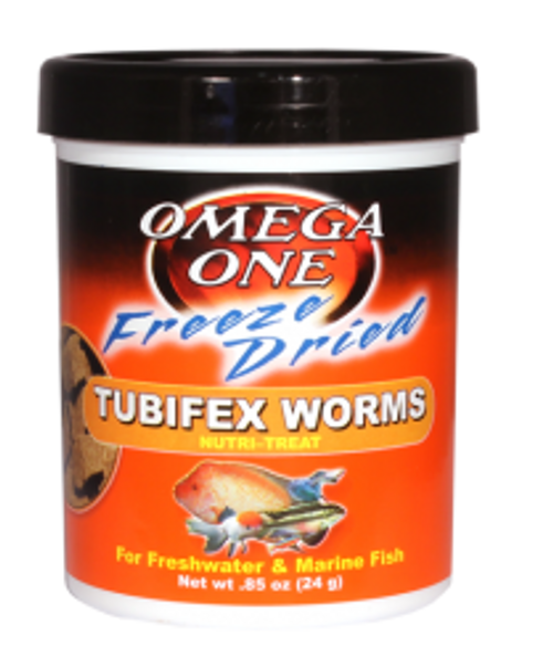 Omega One Freeze Dried Tubifex Worms 1.5 oz