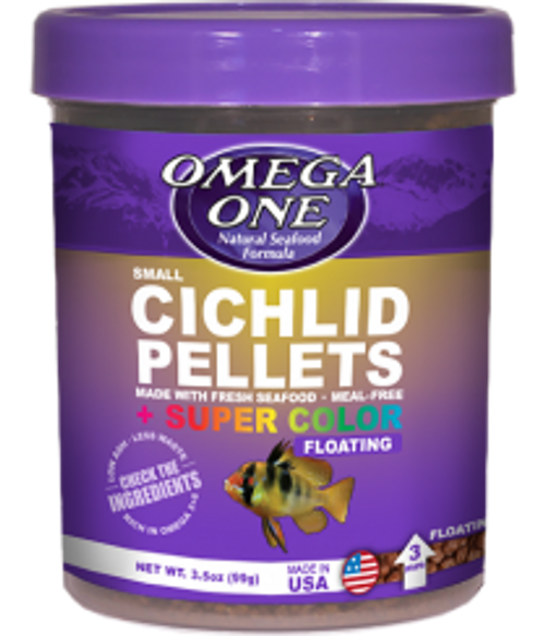 Omega One Cichlid Pellets Floating - Large 6 oz