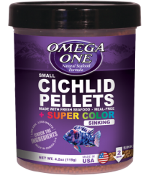 Omega One Super Color Cichlid Pellets Sinking - Large 20 oz