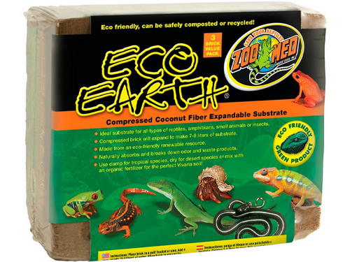 Eco Earth Brick 3 pk - Zoo Med Eco Earth Brick 3 pk - Zoo Med