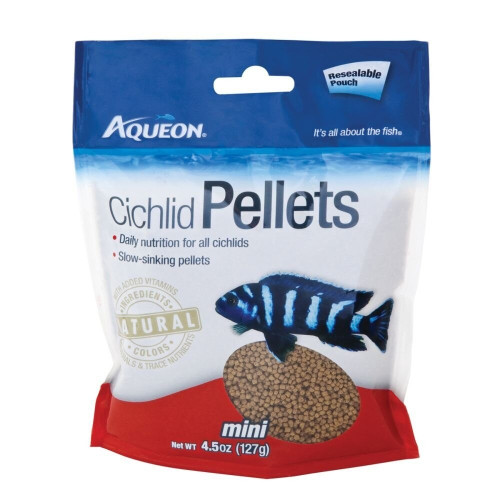 Aqueon Cichlid Pellet Fish Food Mini 4.5oz Bag
