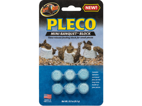 Pleco Mini Banquet Block 6 pk - Zoo Med Pleco Mini Banquet Block 6 pk - Zoo Med
