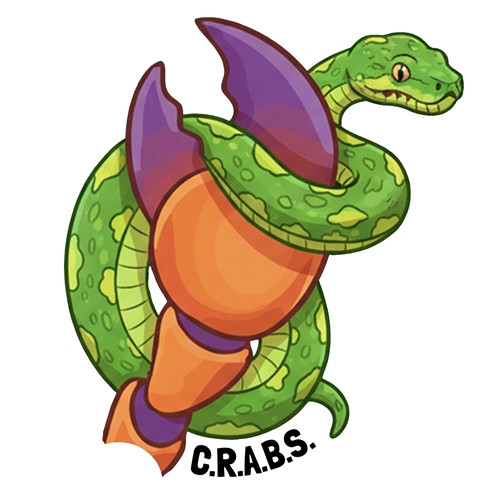 Crabby Snake Sticker - CRABS
