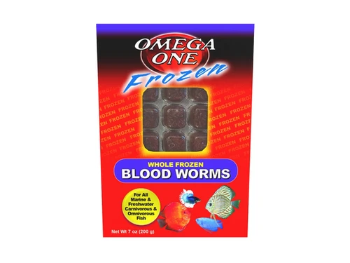 Frozen Blood Worms 7 oz Cube - Omega One