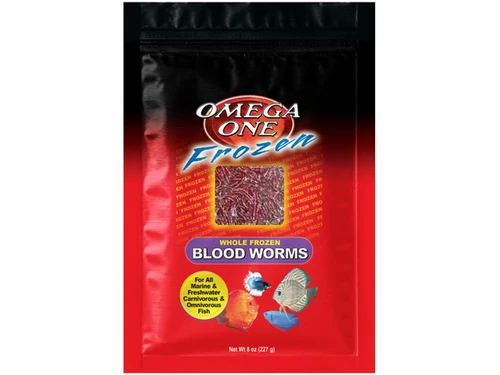 Frozen Blood Worms 8 oz Flat - Omega One