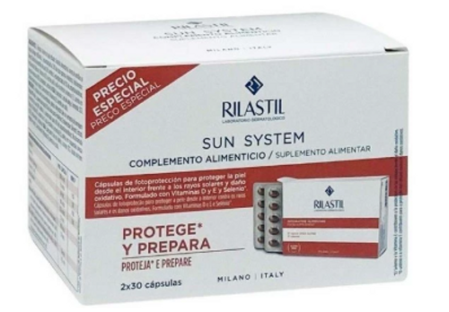 RILASTIL SUN SYSTEM 2 ENVASES 30 CAPSULAS
