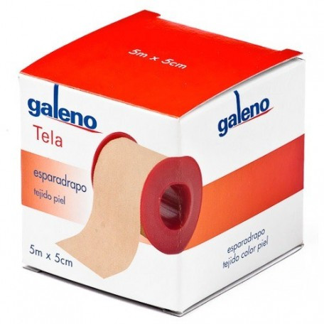 Esparadrapo galeno tela piel 5 m x 5 cm