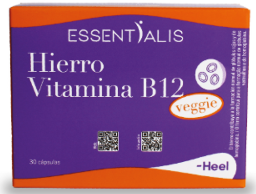 ESSENTIALIS HIERRO VITB12 VEGGIE 30CAPS ESSENTIALIS HIERRO VITB12 VEGGIE 30CAPS