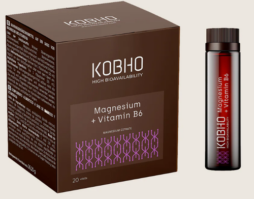 MAGNESIUM   VITAMIN B6 LIQUIDO KOBHO 20 VIALES 25 ML MAGNESIUM   VITAMIN B6 LIQUIDO KOBHO 20 VIALES 25 ML