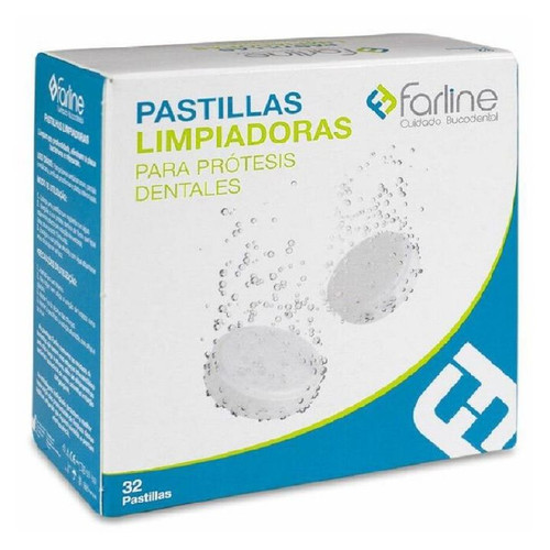 Farline pastillas limpieza prótesis dental 32 tab