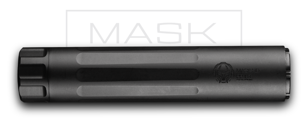 Dead Air Mask-22 .22LR Suppressor, Titanium & Stainless Steel Construction, Cerakote Finish