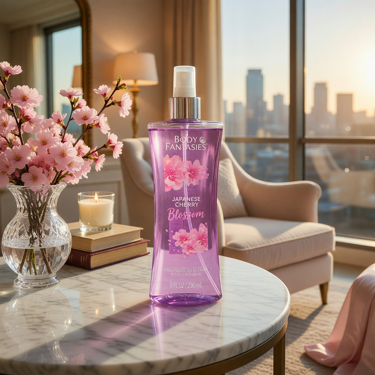 Japanese Cherry Blossom by Body Fantasies, 8oz Fragrance Body