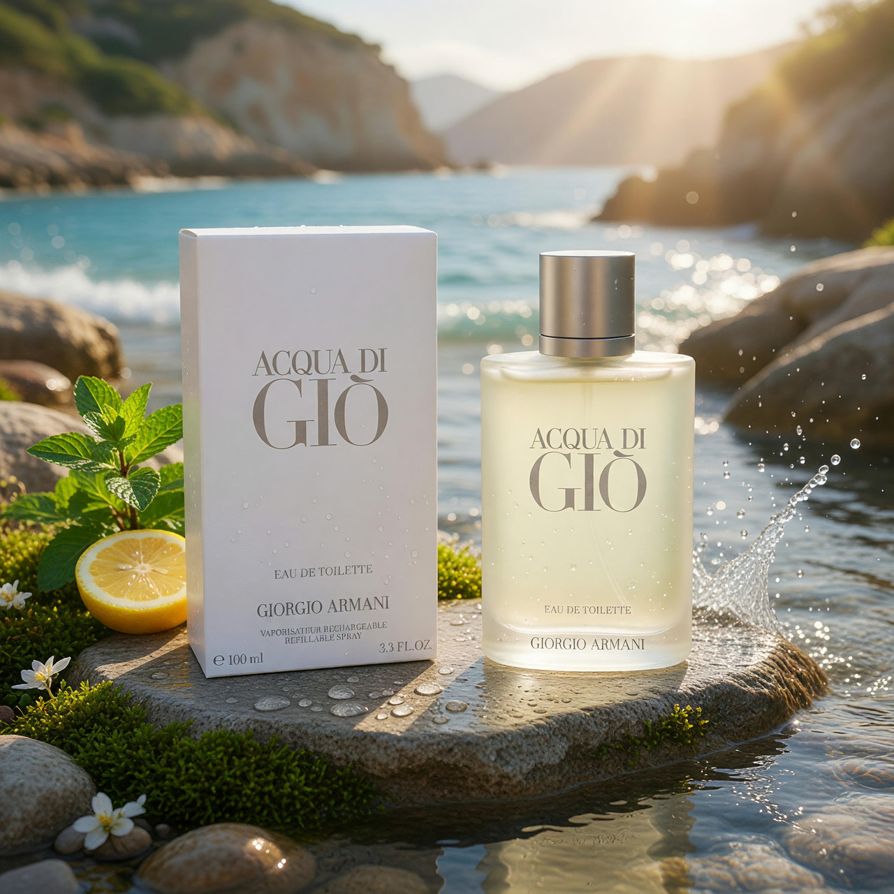 Acqua Di Gio by Giorgio Armani, 3.4 oz Eau De Toilette Spray for Men