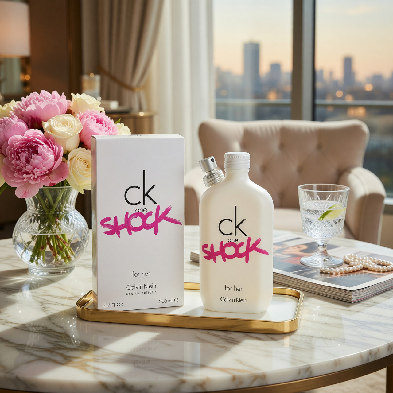CK One Shock by Calvin Klein, 6.7 oz EDT Spray for Women