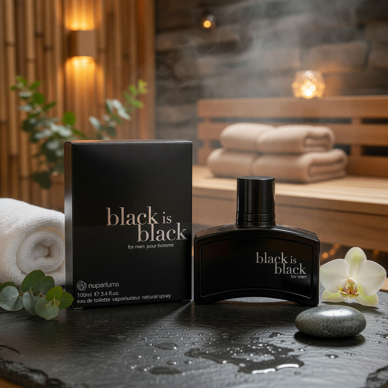 Black is Black by NuParfums, 3.4 oz EDT Spray for Men