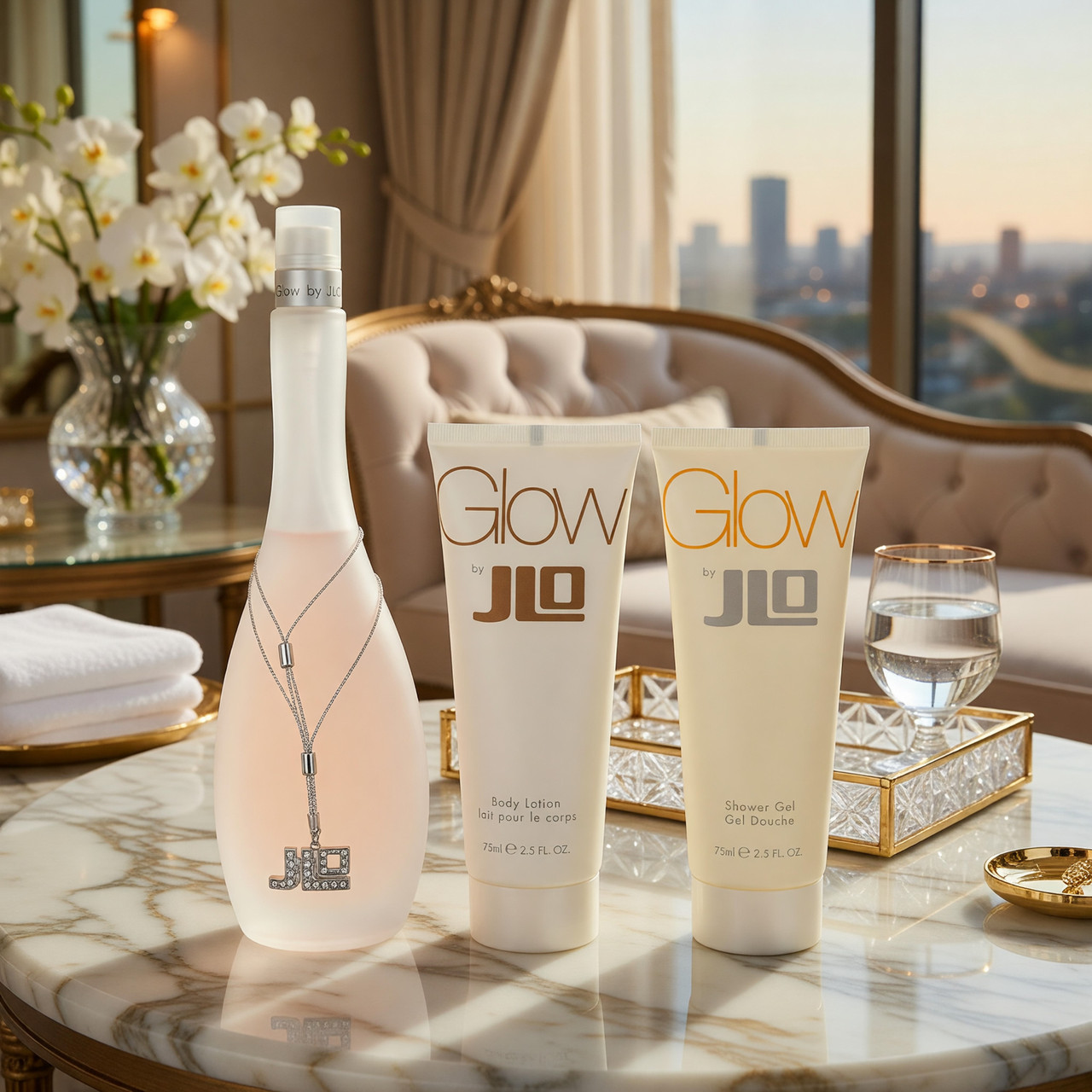 Glow by JLO オードトワレ 100ml ✖︎ 3本セット　未使用　未開封 Glow by J.Lo, 3 Piece Gift Set for Women (Jennifer Lopez)
