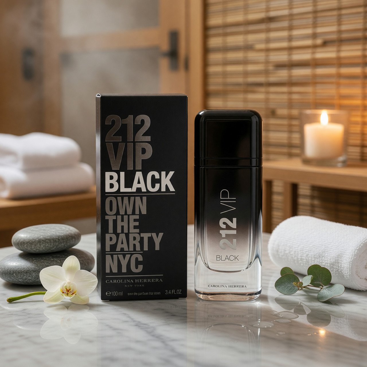 212 VIP Black by Carolina Herrera, 3.4 oz EDP Spray for Men