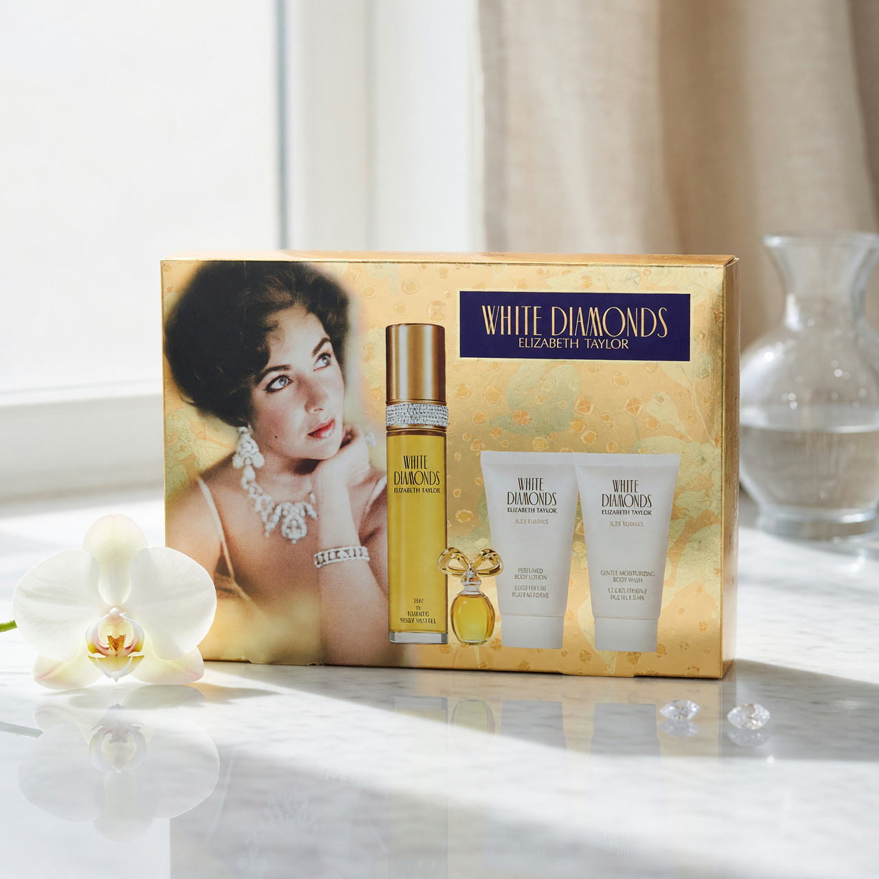 White Diamonds by Elizabeth Taylor, 4 Piece Gift Set women (With