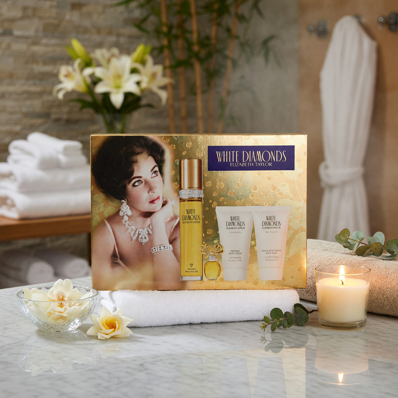 White Diamonds by Elizabeth Taylor, 4 Piece Gift Set women (With