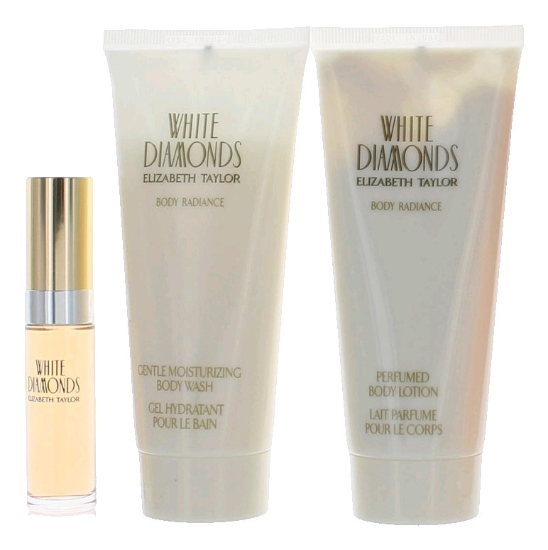 White Diamonds by Elizabeth Taylor, 4 Piece Gift Set women with 3.4oz