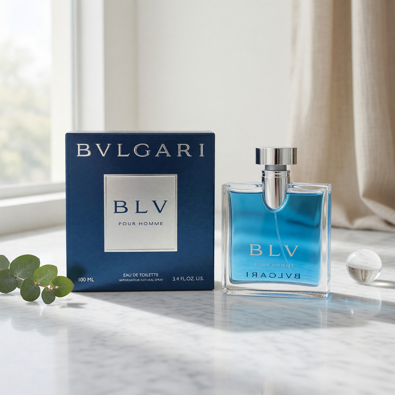 BLV Pour Homme by Bvlgari, 3.4 oz EDT Spray for Men Bulgari