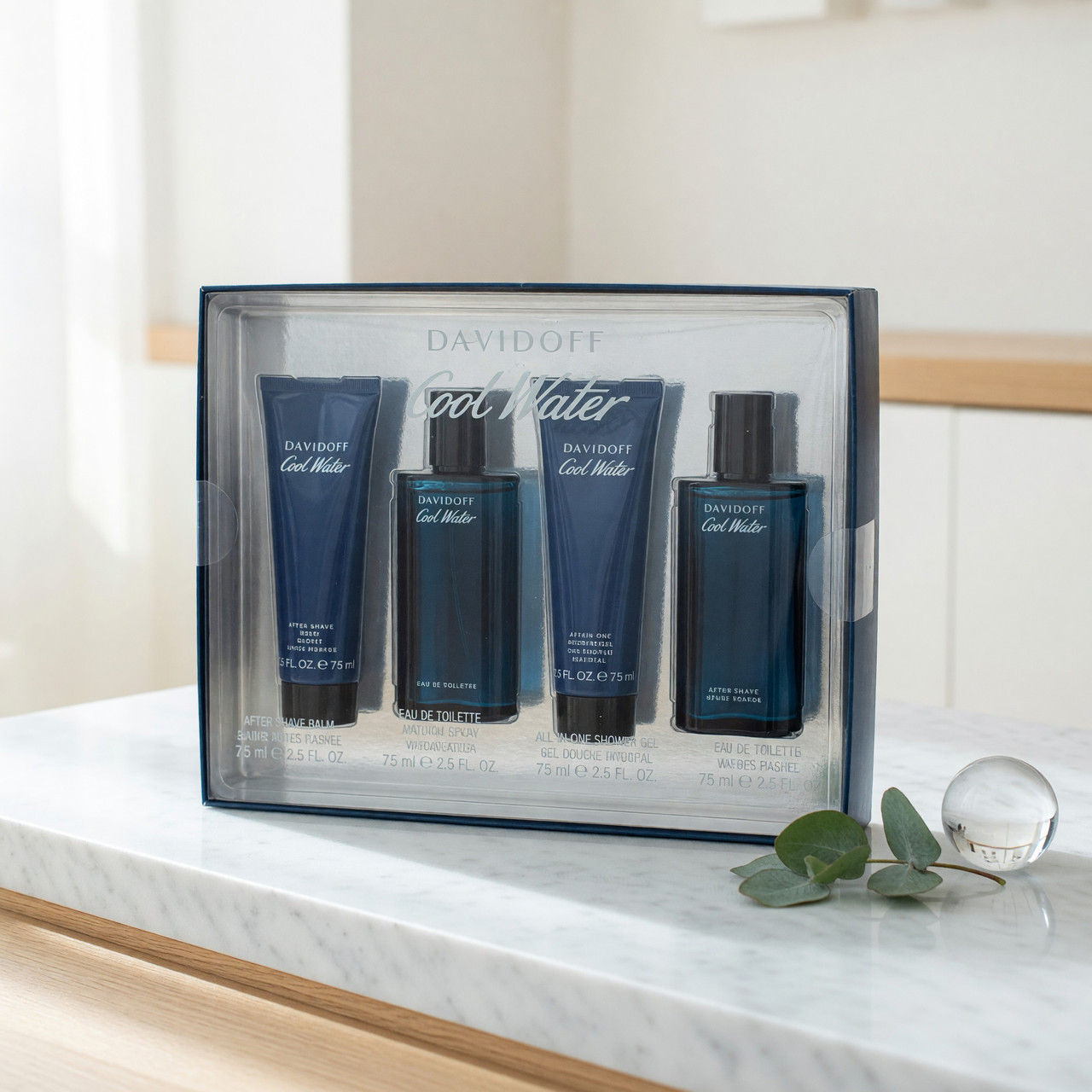 Cool Water by Davidoff, 4 Piece Gift Set for Men