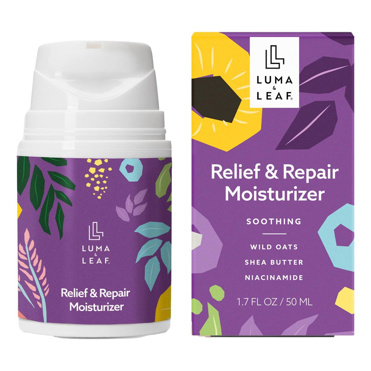 Luma & Leaf Relief & Repair Moisturizer, 1.7oz Oat + Niacinamide