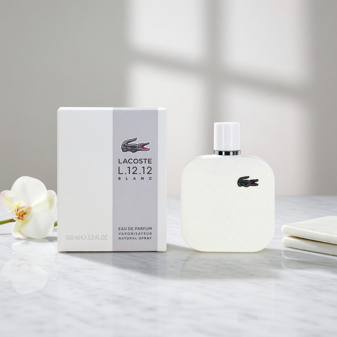 Lacoste L.12.12 White Blanc by Lacoste, 3.3 oz EDP Spray for Men