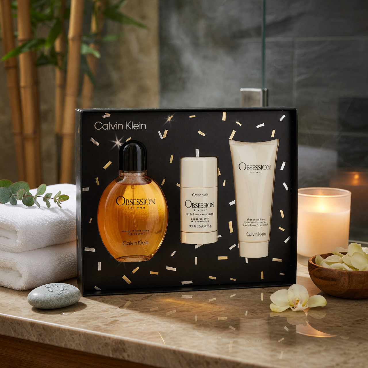 CK シークレット オープンセッション 30ml Obsession by Calvin Klein, 3 Piece Gift Set for Men