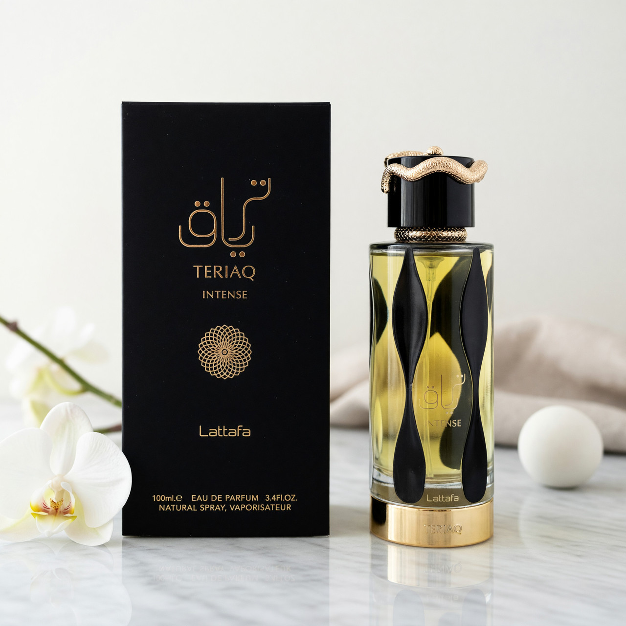 Teriaq Intense by Lattafa, 3.4 oz EDP Spray for Unisex
