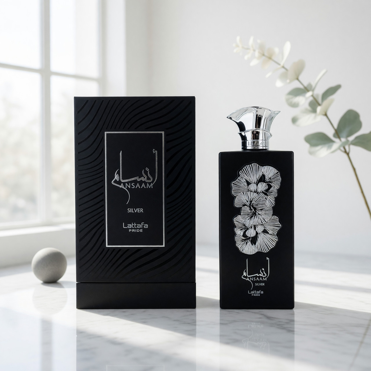 Ansaam Silver by Lattafa, 3.4 oz EDP Spray for Unisex