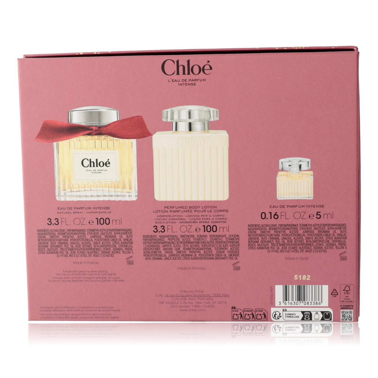 Chloe L'EDP Intense by Chloe, 3 Piece Gift set for Women