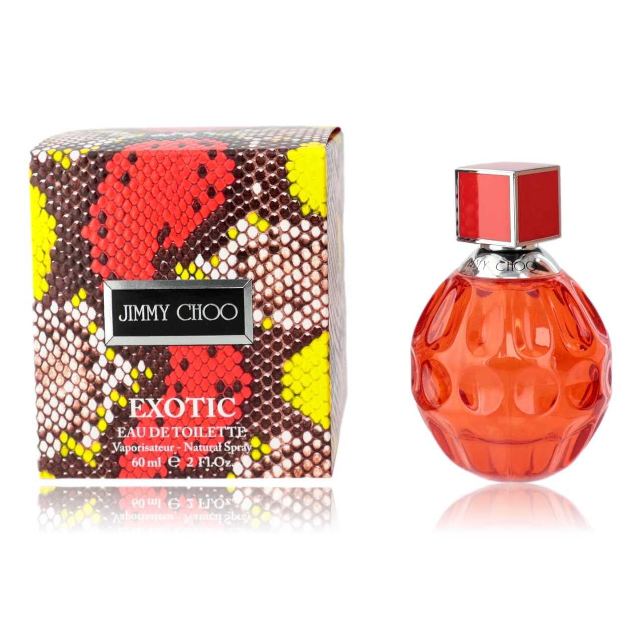 美品 JIMMY CHOO DESI FLAT ジミーチュウ35 ネオンオレンジ Jimmy Choo Exotic by Jimmy Choo, 2 oz EDT Spray for Women