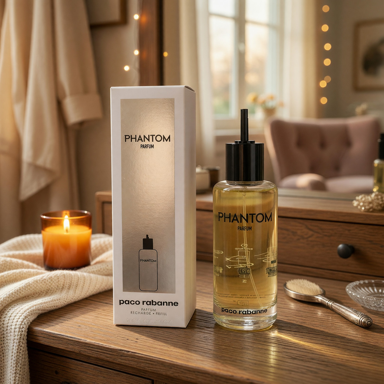 Phantom by Paco Rabanne, 6.8 oz EDP Intense Refill for Men