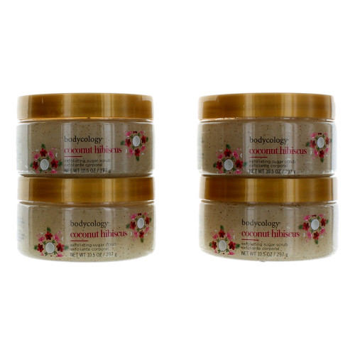 Coconut Hibiscus, 4 Pack of 10.5oz each Exfolianting Sugar Scrub women Coconut Hibiscus, 4 Pack of 10.5oz each Exfolianting Sugar Scrub women
