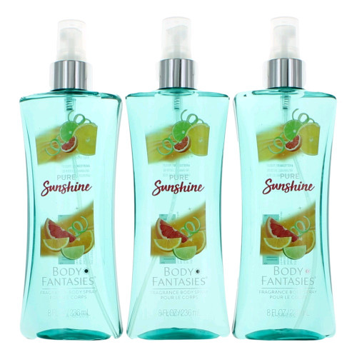 Pure Sunshine by Body Fantasies, 3 Pack 8oz Fragrance Body Spray women
