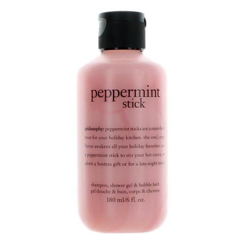 Peppermint Stick, 6oz Shampoo, Shower Gel, & Bubble Bath for Unisex