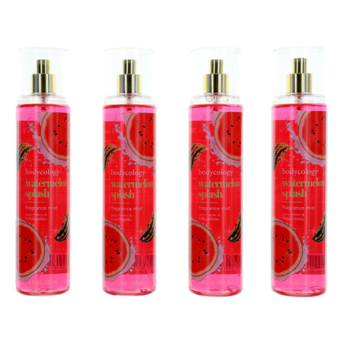 Watermelon Splash by Bodycology, 4 Pack 8 oz Fragrance Mist for Women