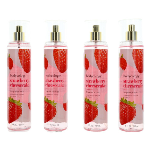 Strawberry Cheesecake by Bodycology, 4 Pack 8 oz Fragrance Mist women