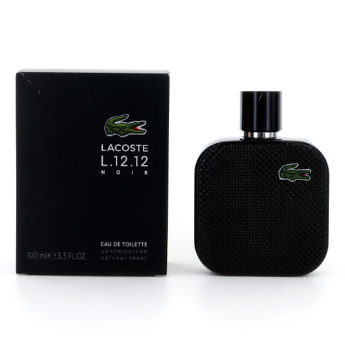 Lacose L. 12.12 Black Noir by Lacoste, 3.3 oz EDT Spray for Men