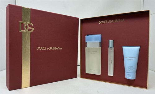 Light Blue by Dolce & Gabbana 3 Piece Gift Set for Women Outlet Z6.3