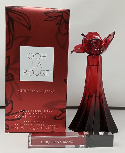 Ooh La Rouge by Christian Siriano 3.4 oz Eau De Parfum Spray for Women with Lip Gloss Outlet Z9.1