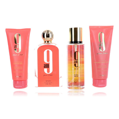 9AM Pour Femme by Afnan, 4 Piece Gift Set for Women 9AM Pour Femme by Afnan, 4 Piece Gift Set for Women